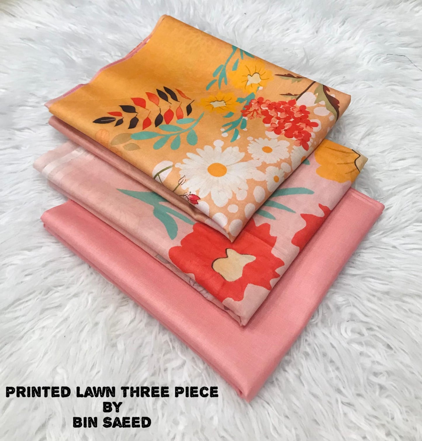 Bin Saeed Mix Brand Lawn 3-Piece – Premium Printed Collection