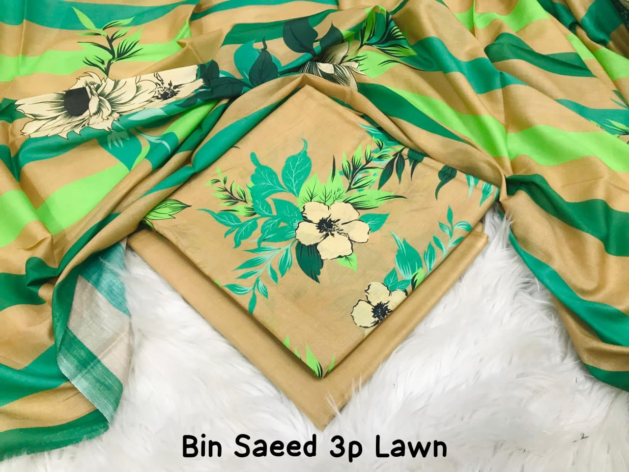 Bin Saeed Mix Brand Lawn 3-Piece – Premium Printed Collection