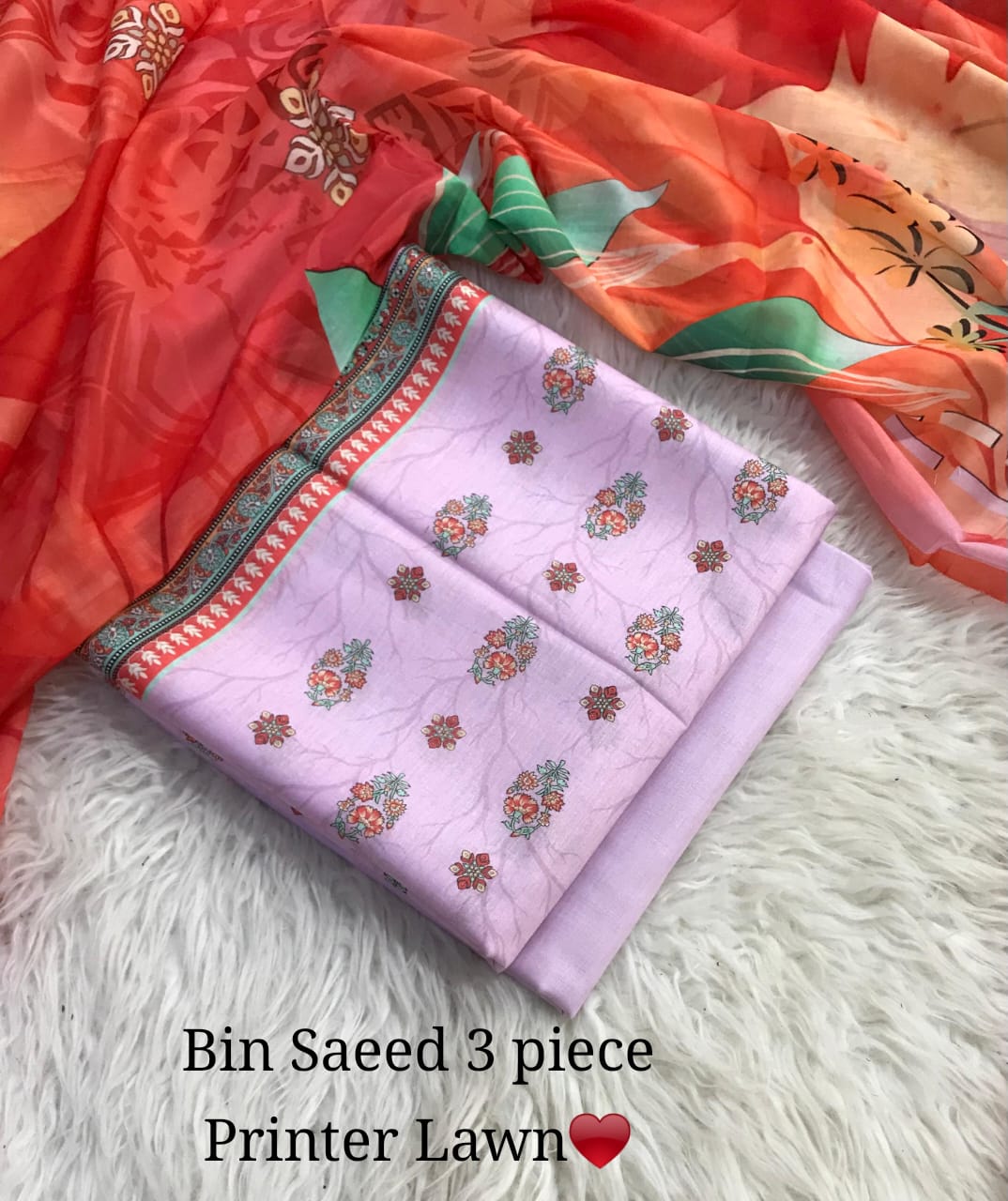 Bin Saeed Mix Brand Lawn 3-Piece – Premium Printed Collection