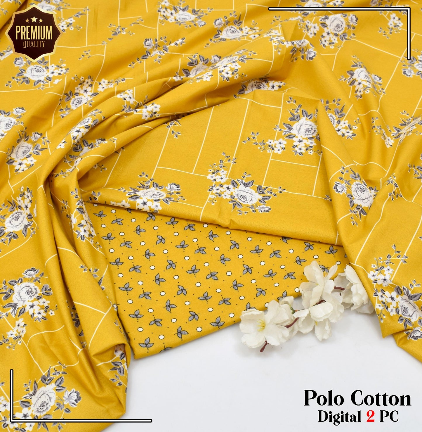 Floral Prints 2-Piece Digital Collection 2025 – Micro Polo Cotton Shirt & Trouser