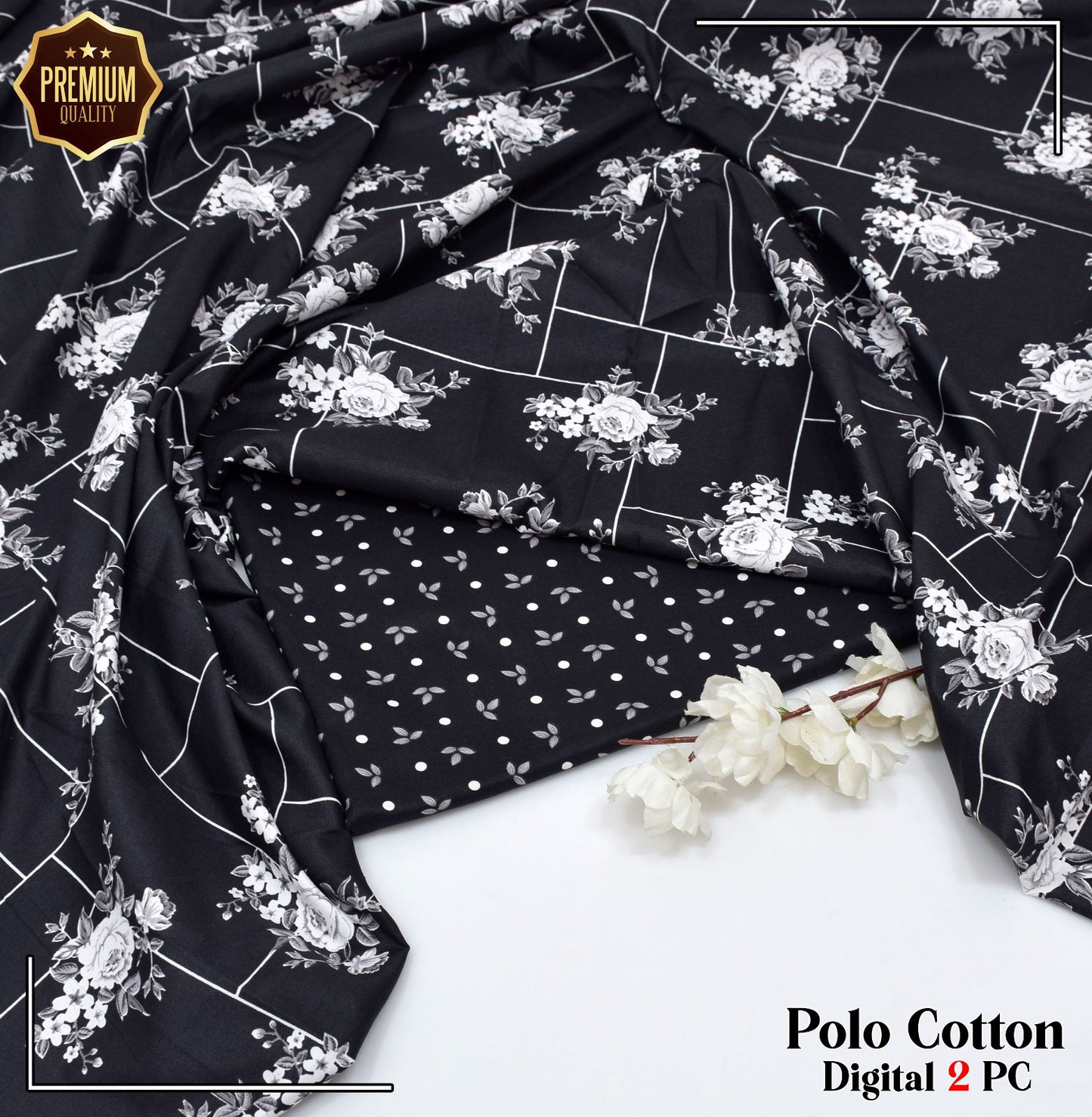 Floral Prints 2-Piece Digital Collection 2025 – Micro Polo Cotton Shirt & Trouser