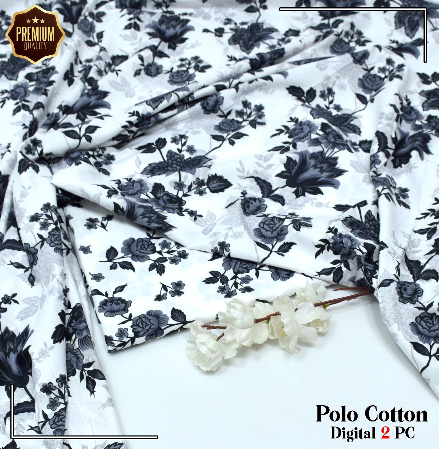 Floral Prints 2-Piece Digital Collection 2025 – Micro Polo Cotton Shirt & Trouser