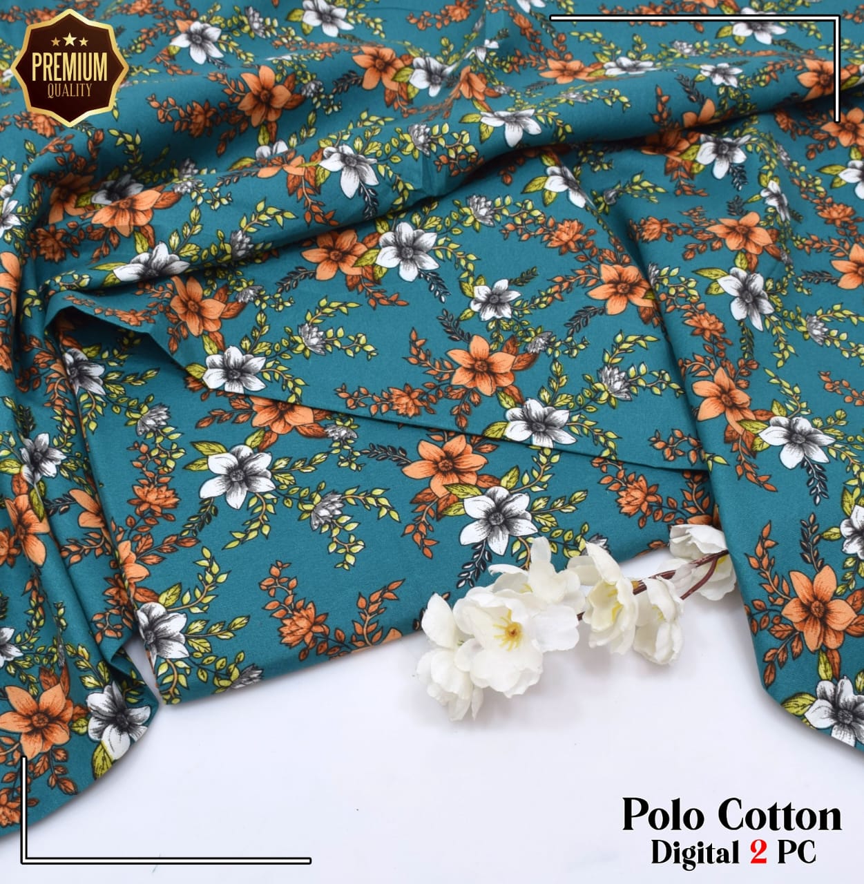 Floral Prints 2-Piece Digital Collection 2025 – Micro Polo Cotton Shirt & Trouser