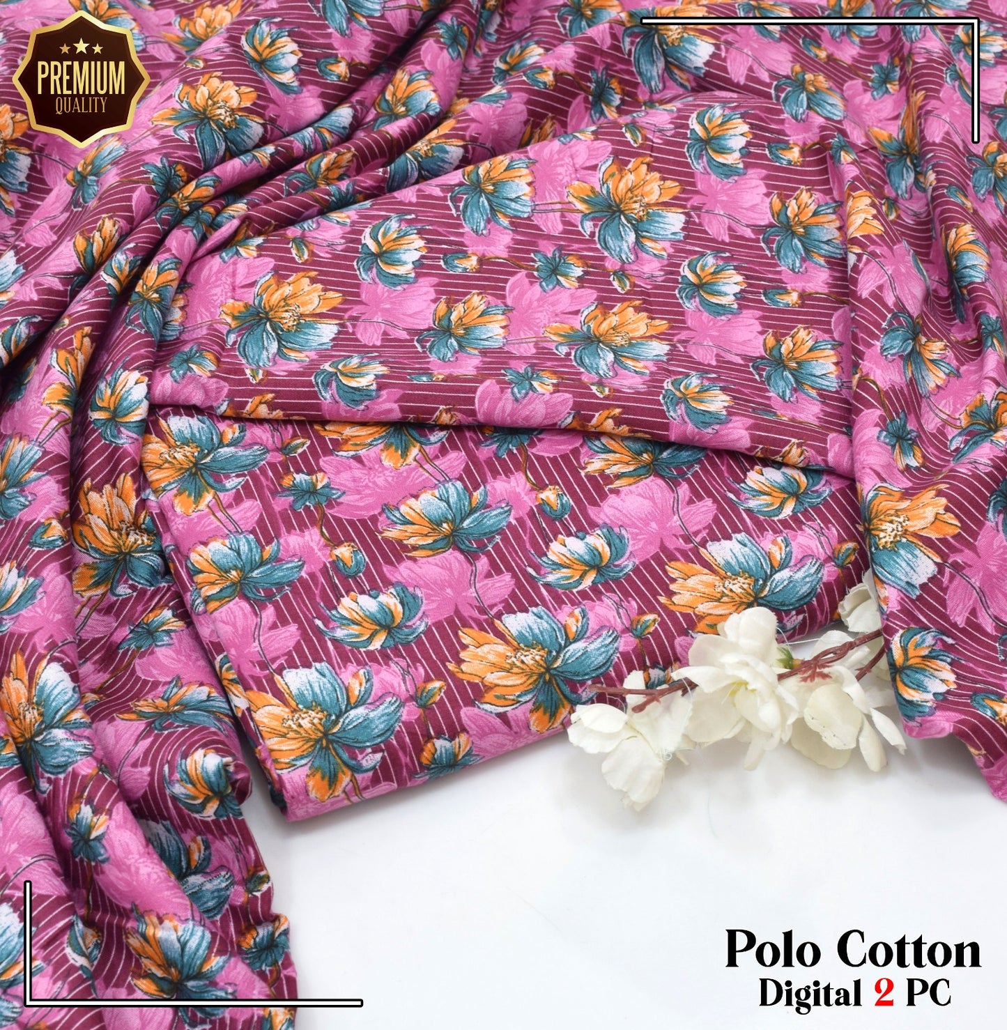 Floral Prints 2-Piece Digital Collection 2025 – Micro Polo Cotton Shirt & Trouser