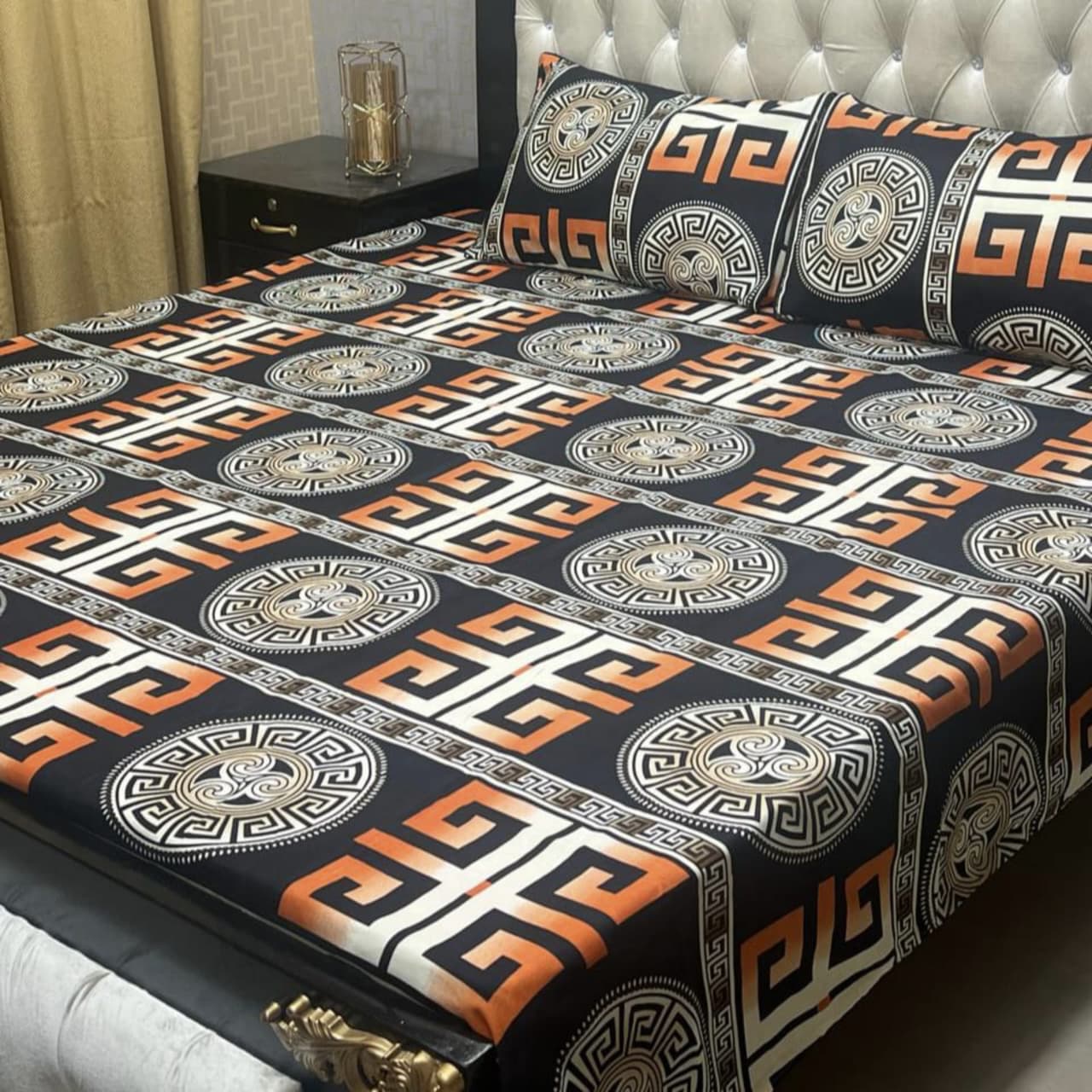 Premium Crystal Cotton Bedsheets β 3PC King Size Export Quality Set | Waffaa Store