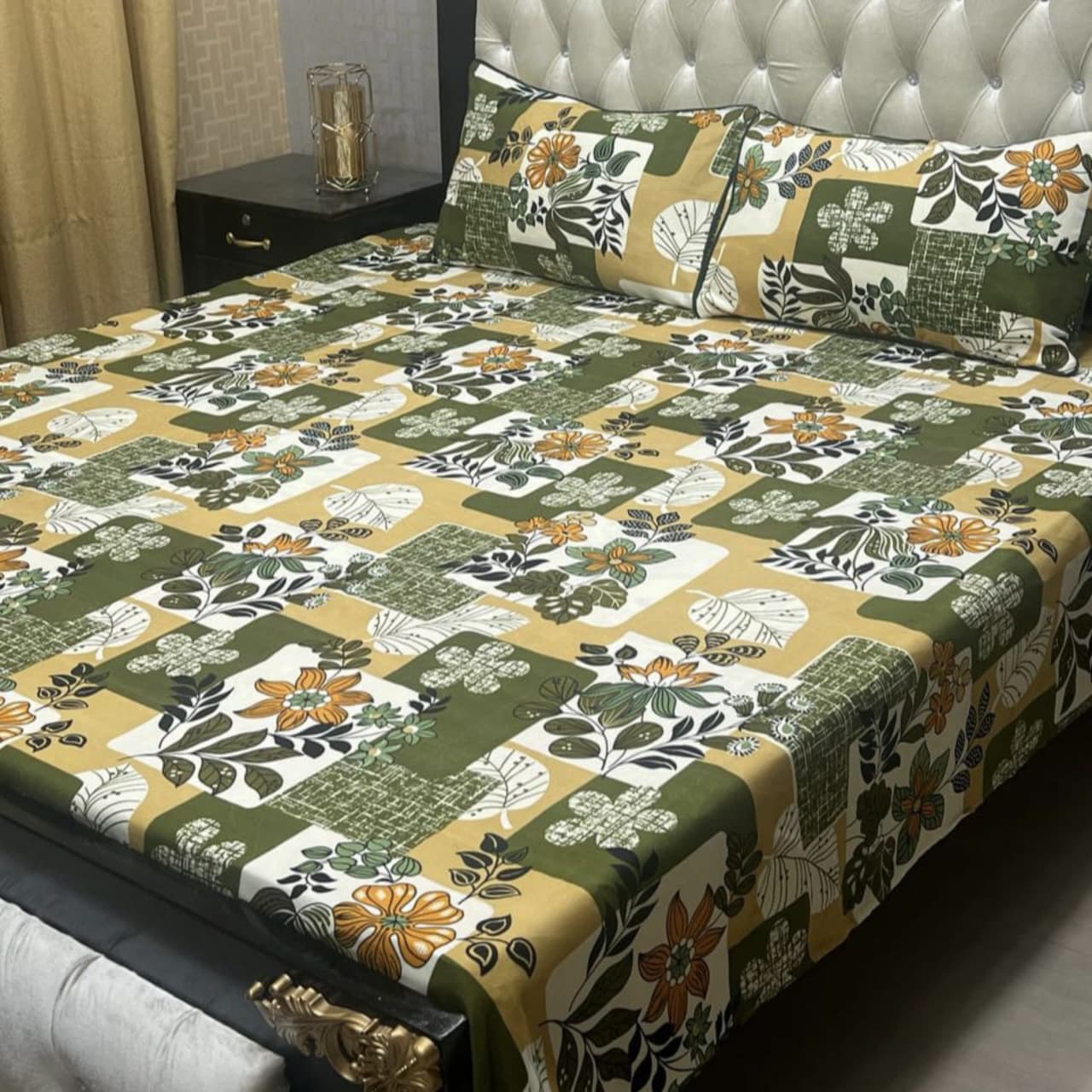 Premium Crystal Cotton Bedsheets β 3PC King Size Export Quality Set | Waffaa Store