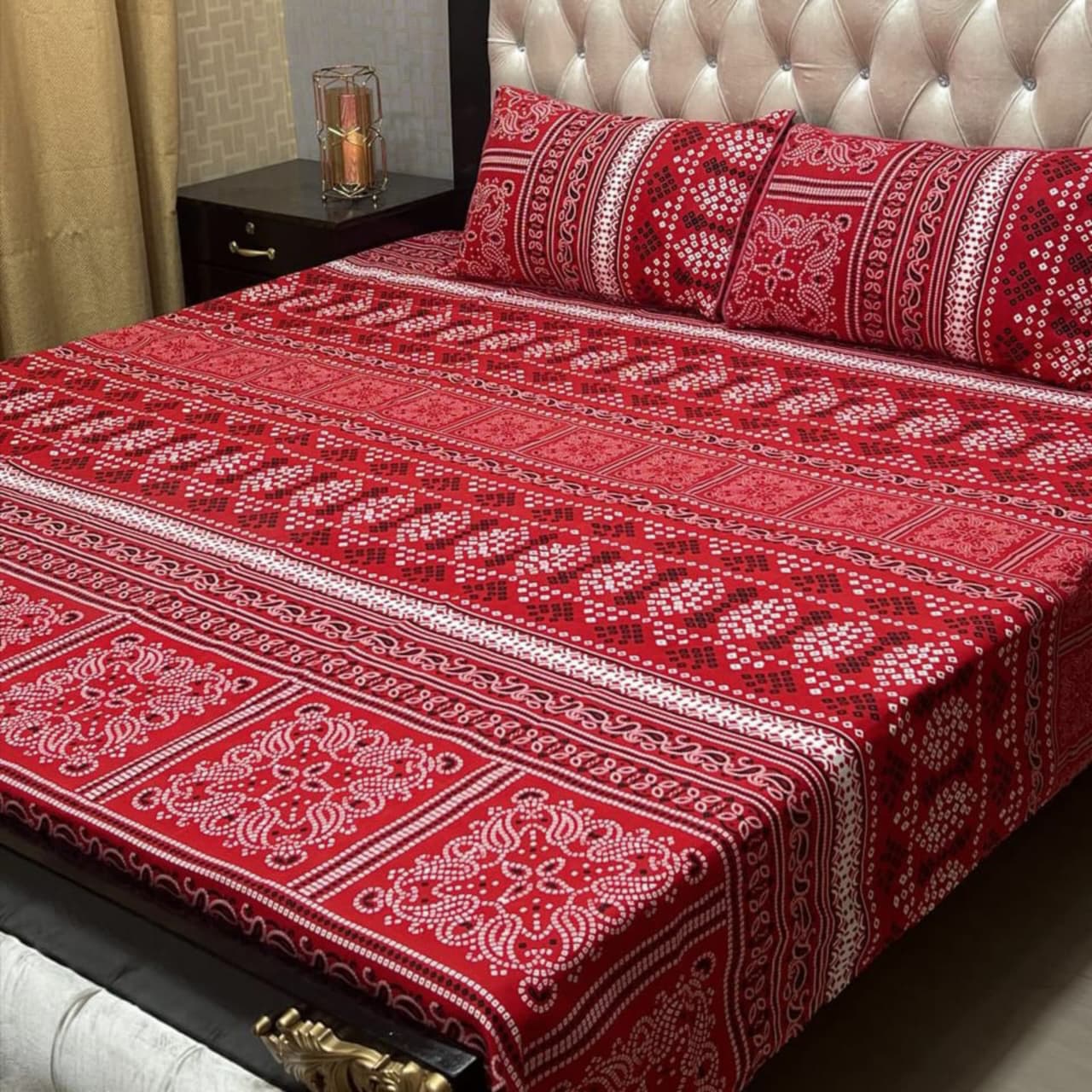 Premium Crystal Cotton Bedsheets β 3PC King Size Export Quality Set | Waffaa Store