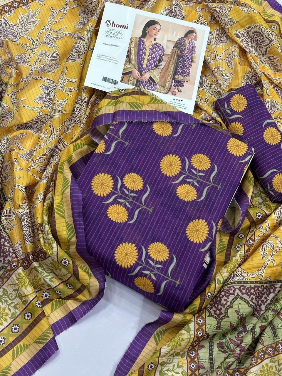 Digital Printed 3-Piece Summer Collection | Premium Lawn with Voil Dupatta