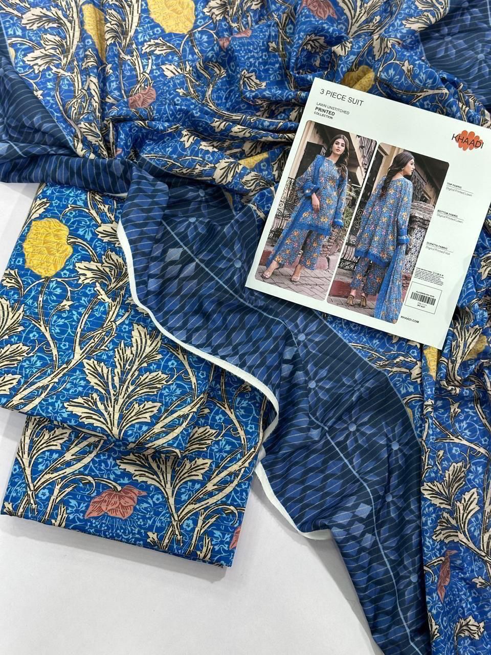 Digital Printed 3-Piece Summer Collection | Premium Lawn with Voil Dupatta