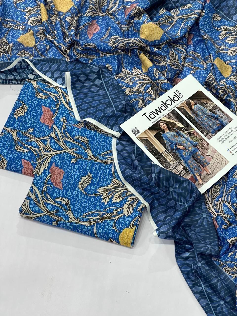 Digital Printed 3-Piece Summer Collection | Premium Lawn with Voil Dupatta