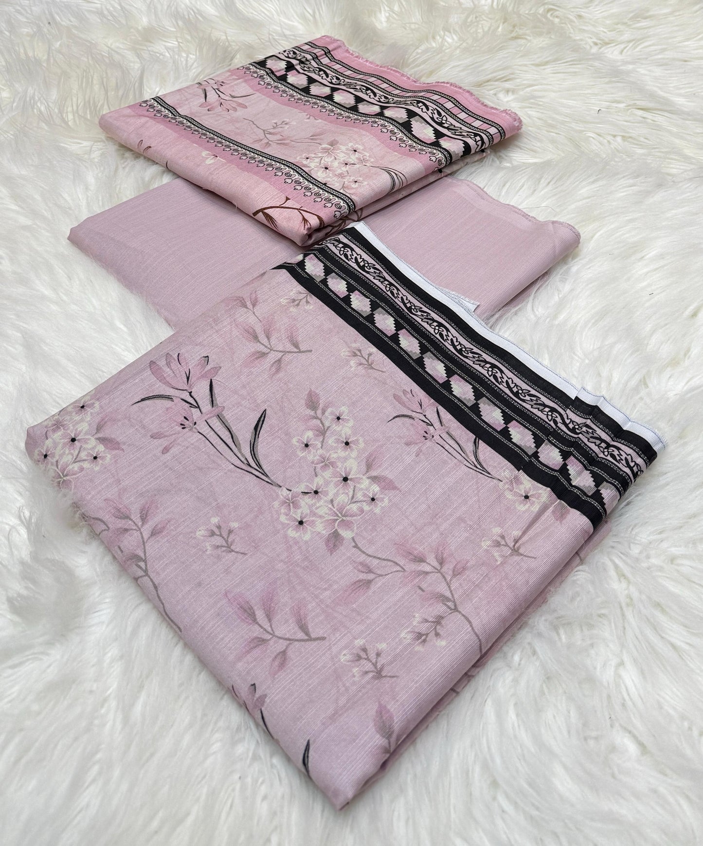 Bin Saeed Khaddar 3PC Suit – Digital Printed Shirt, Dupatta & Dyed Trouser | 100% Original Fabric