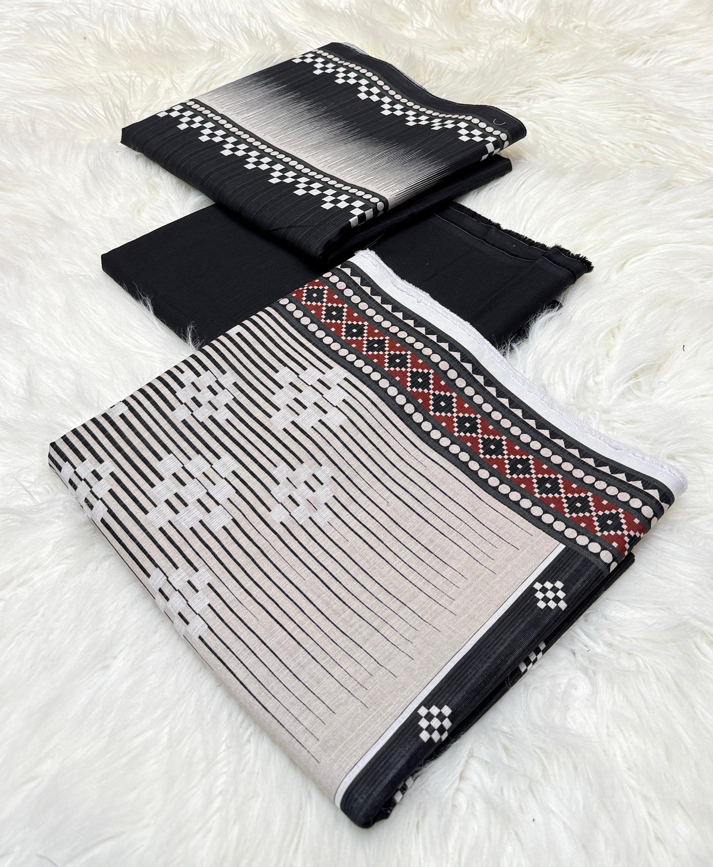 Bin Saeed Khaddar 3PC Suit – Digital Printed Shirt, Dupatta & Dyed Trouser | 100% Original Fabric
