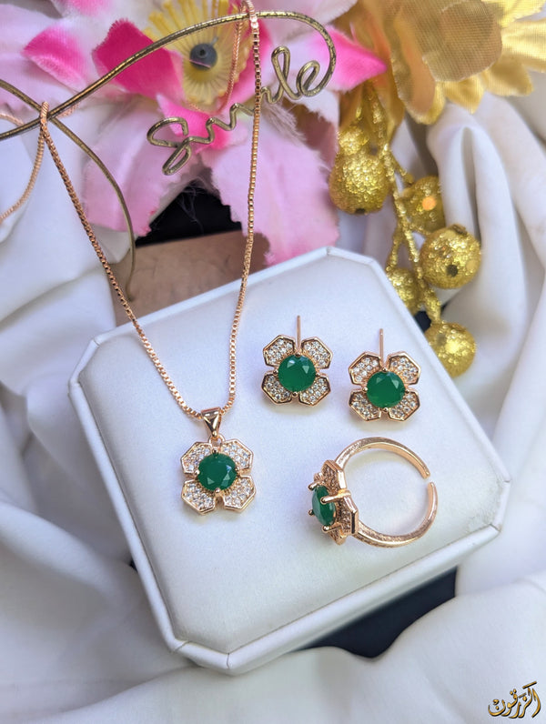 Luxury Gold Plated Locket Set (3 Pieces) – Superior Quality Jewelry Collection