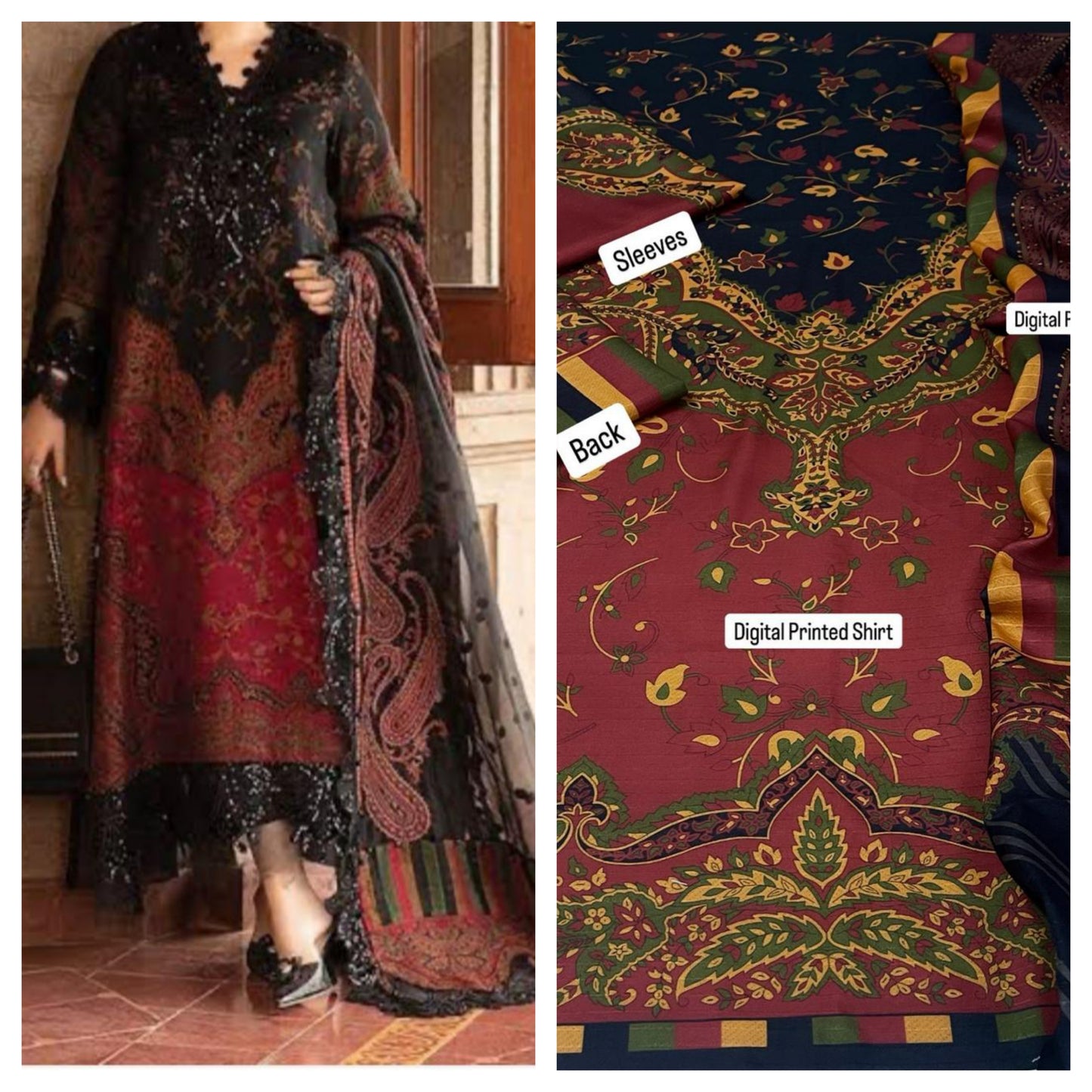 Karandi Arrival 2025 | 3PC Digital Printed Suit | Winter Collection | Waffaa Store