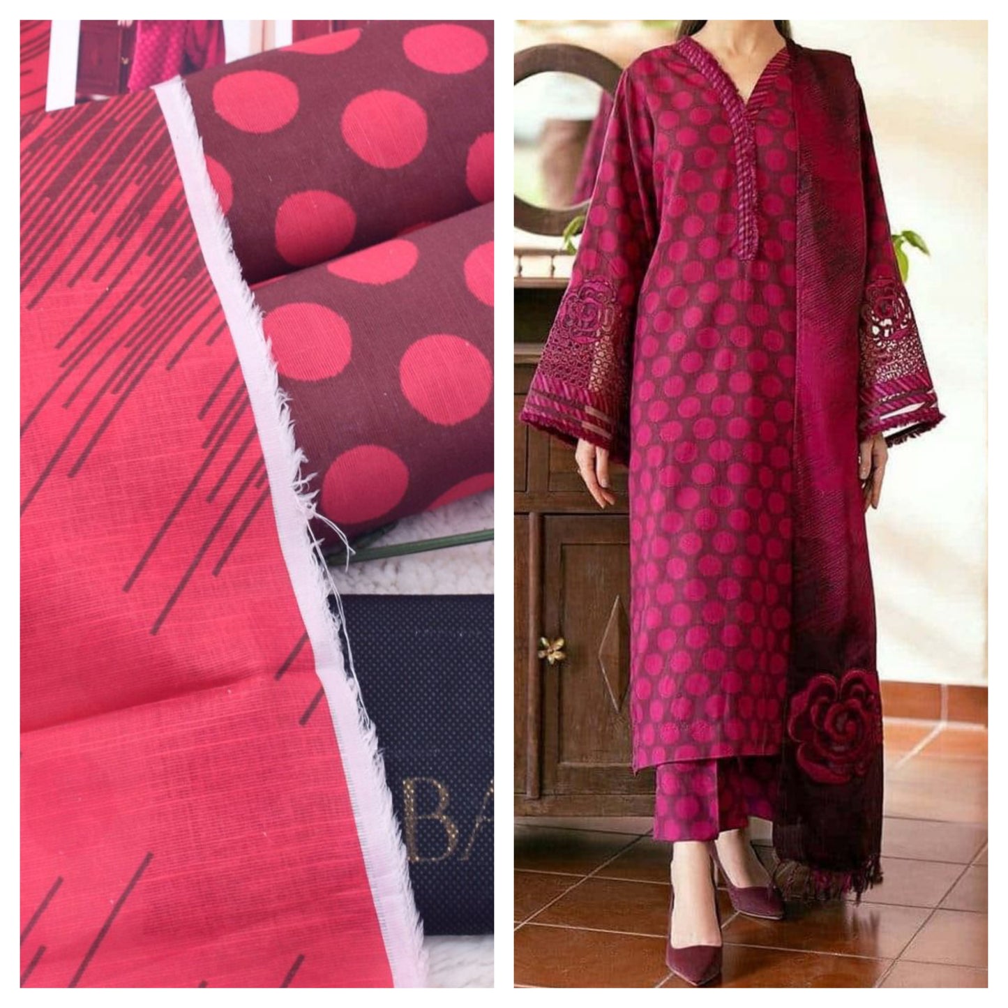 Baroque 3-Piece Printed Khaddar Collection | Digital Printed Shirt, Dupatta & Trouser | Premium Winter Fabric