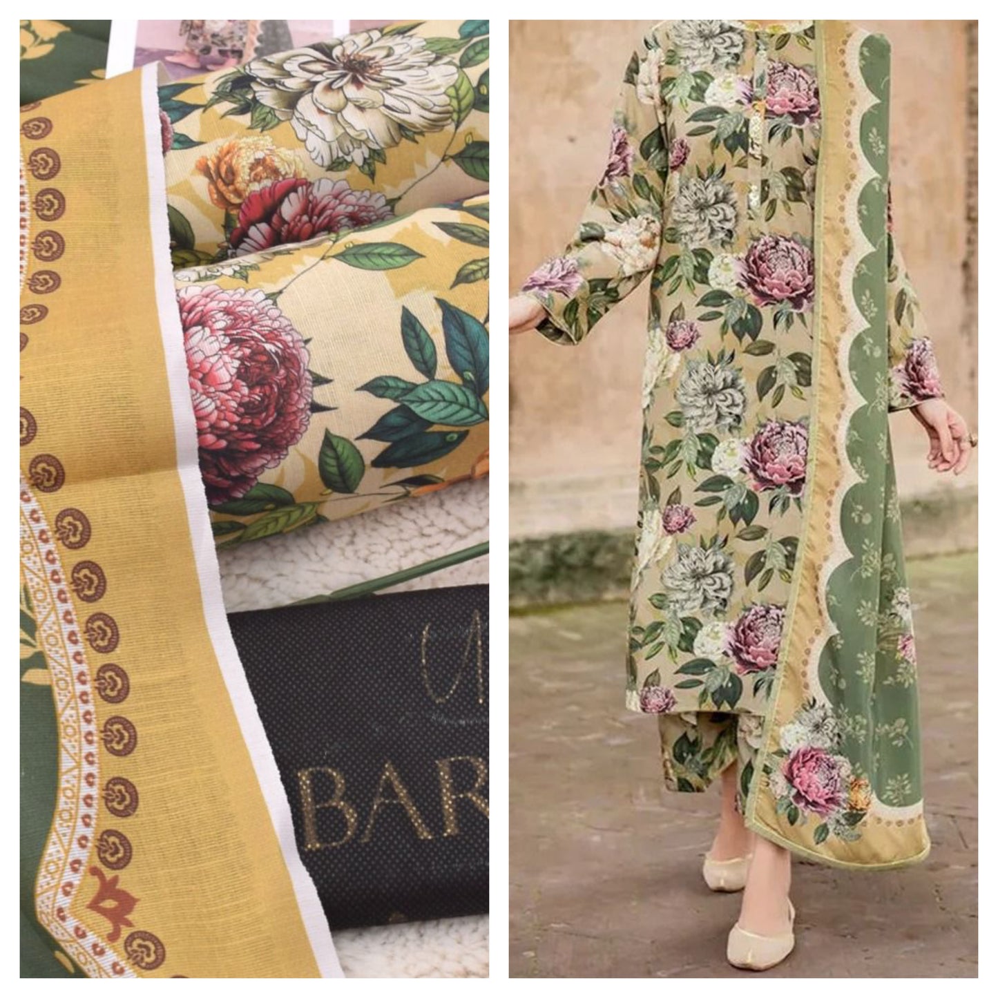Baroque 3-Piece Printed Khaddar Collection | Digital Printed Shirt, Dupatta & Trouser | Premium Winter Fabric