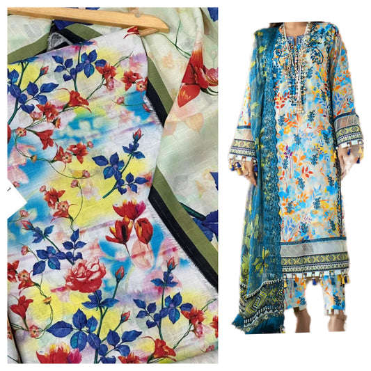 Khaddar 3-Piece Winter Collection 2025 – Premium Digital Printed Khaddar Suit