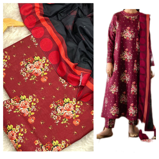 Khaadi Khaddar 3-Piece Winter Collection 2025 – Premium Digital Printed Khaddar Suit