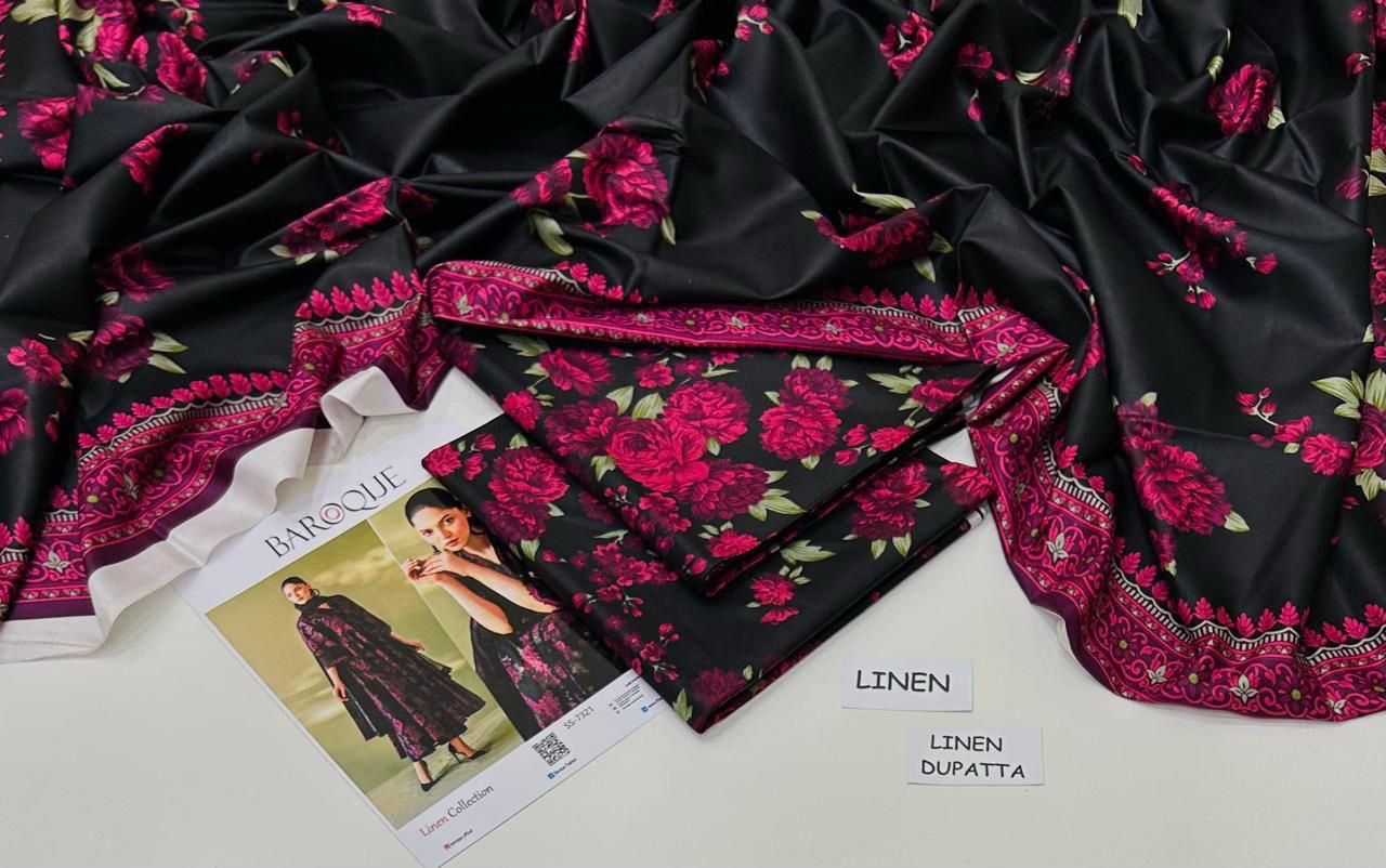 Linen Collection – 3PC Premium Suit | Maria B, Iznik, Baroque, Charizma | Waffaa Store