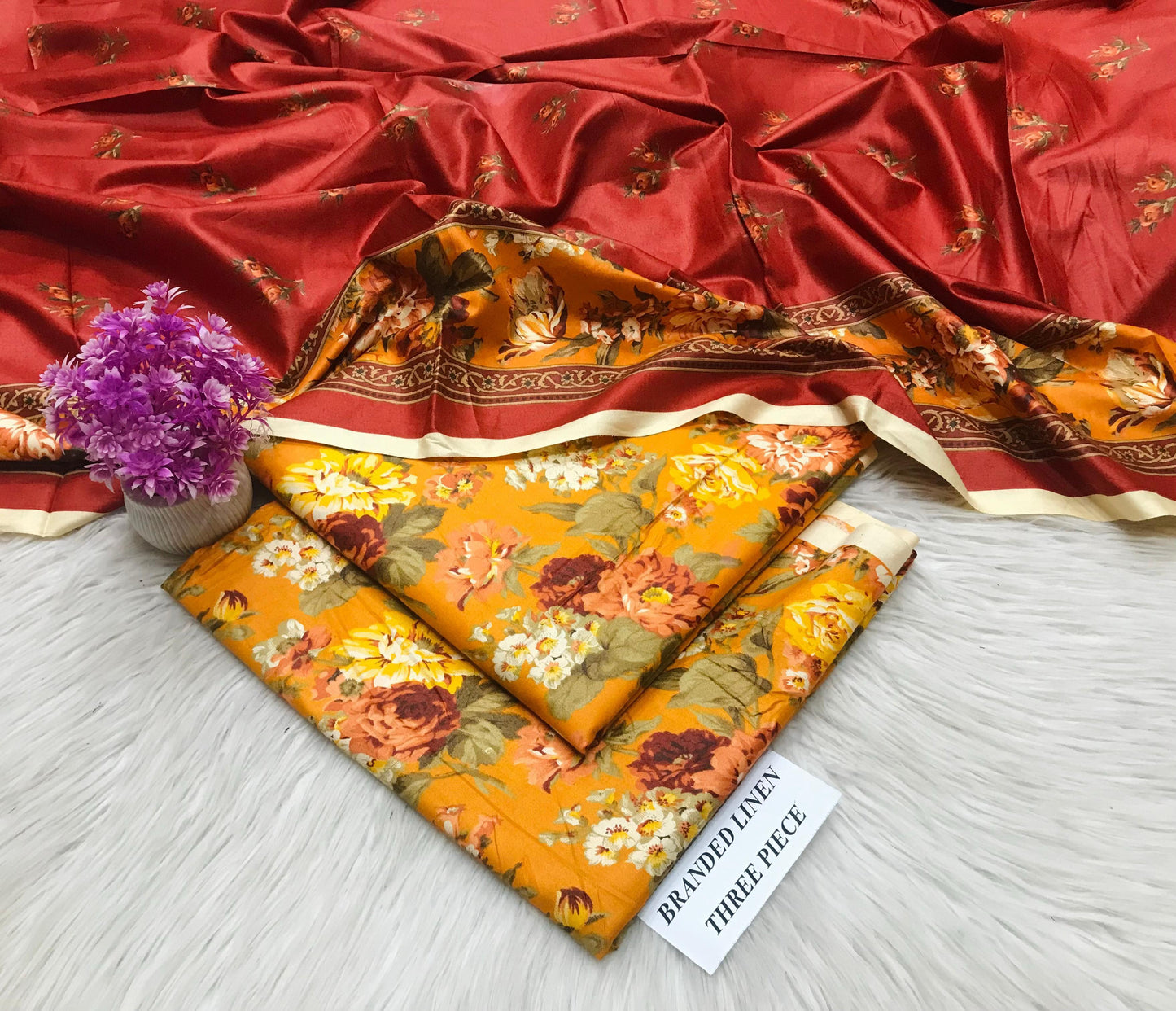 Linen Collection – 3PC Premium Suit | Maria B, Iznik, Baroque, Charizma | Waffaa Store