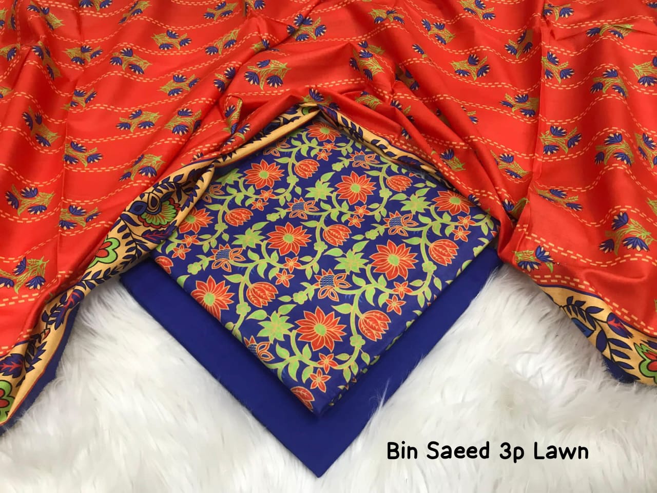 Bin Saeed Mix Brand Lawn 3-Piece – Premium Printed Collection