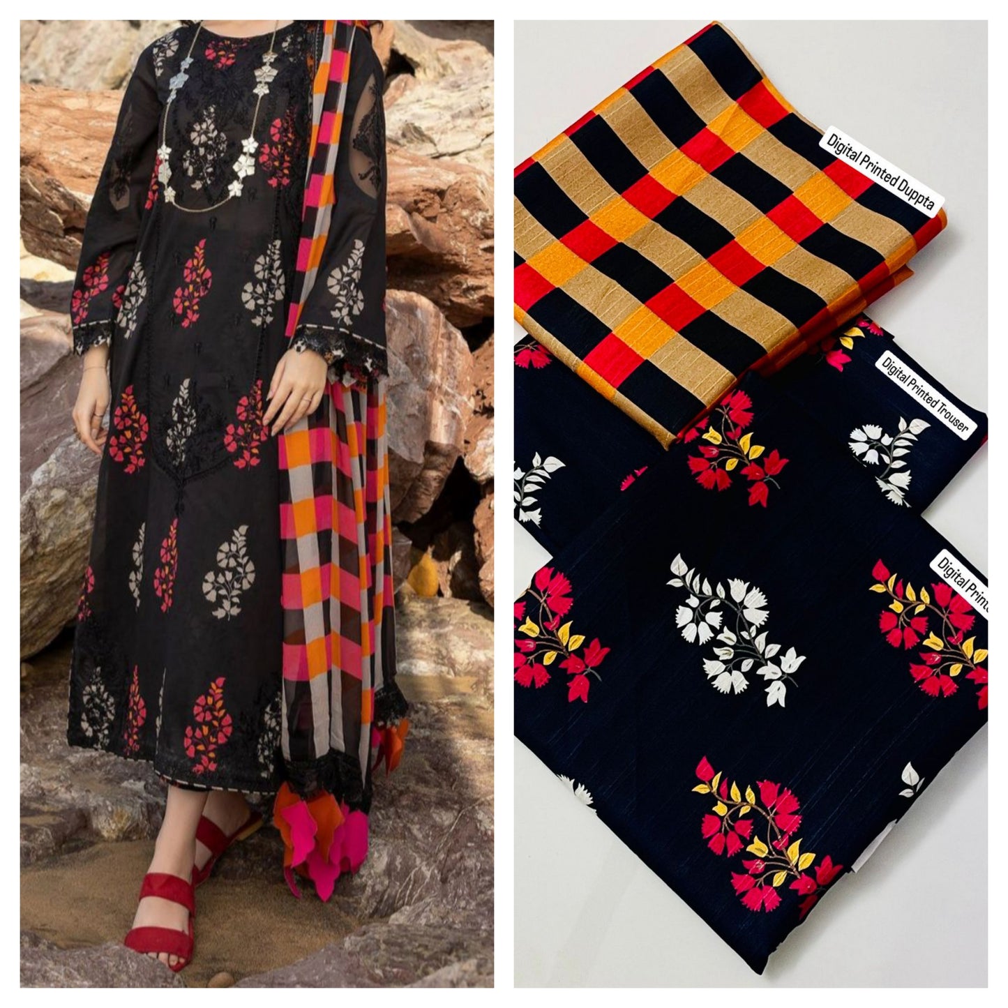 Karandi Arrival 2025 | 3PC Digital Printed Suit | Winter Collection | Waffaa Store