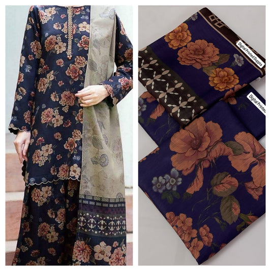 Karandi Arrival 2025 | 3PC Digital Printed Suit | Winter Collection | Waffaa Store