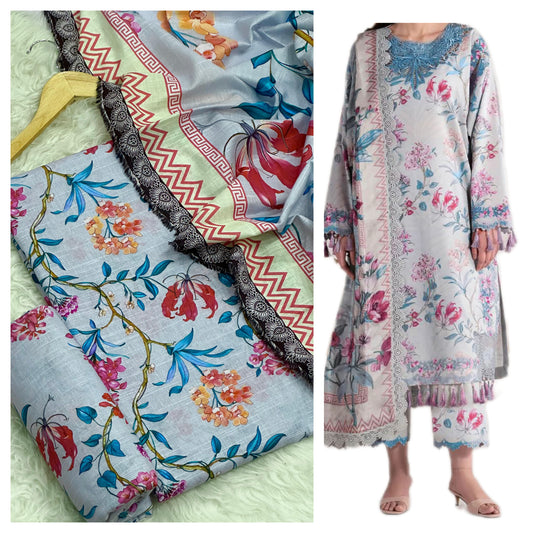 Khaadi Khaddar 3-Piece Winter Collection 2025 – Premium Digital Printed Khaddar Suit