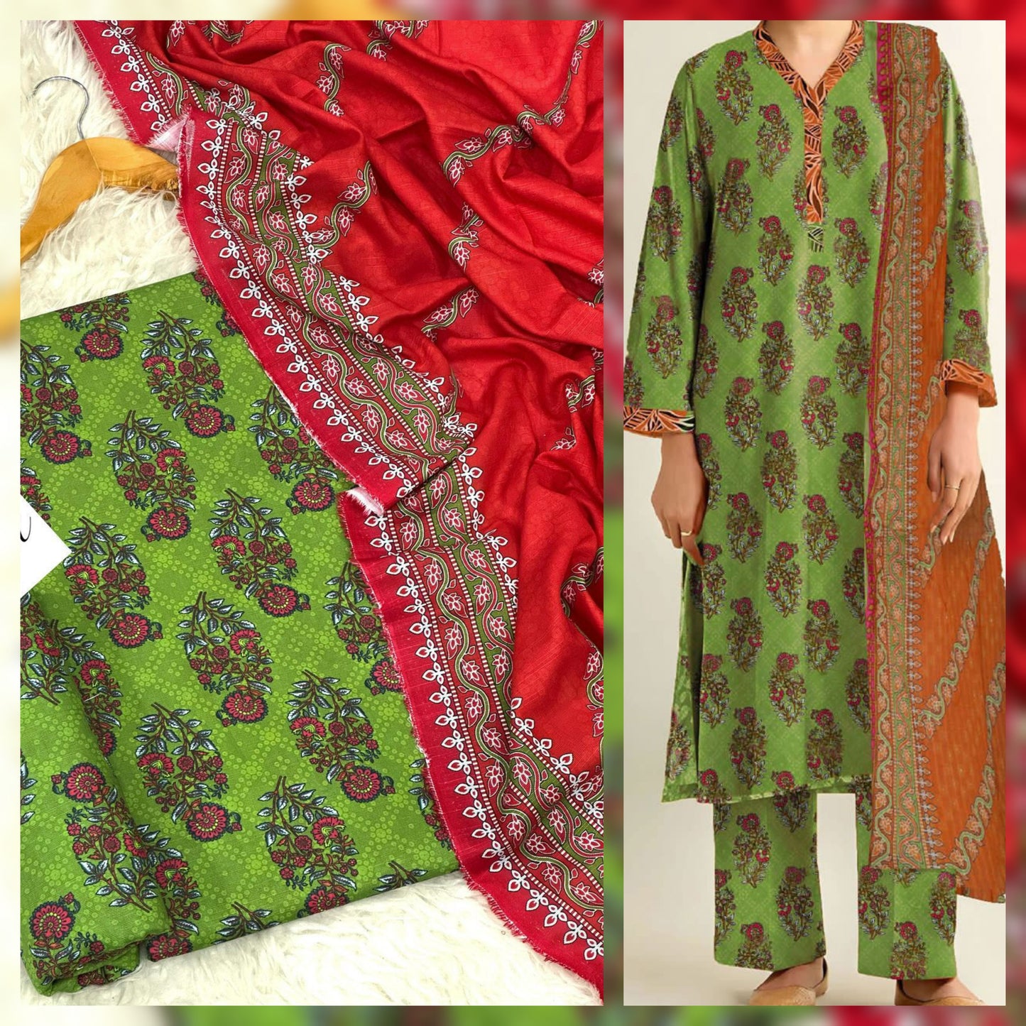 Digital Printed Khaddar 3 Piece Suit with Shawl | Fine Quality Winter Collection 2025