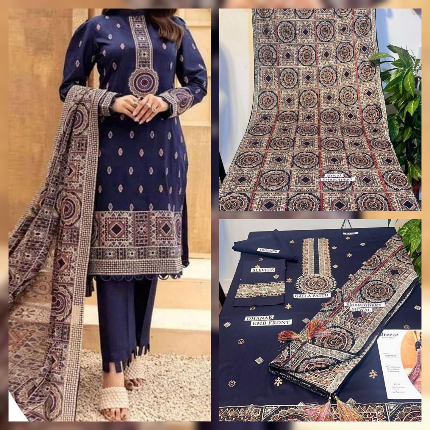 Winter Collection 2025 | Premium Fancy Dhanak Embroidered Suit – 3 Piece | Luxury Shawl Set