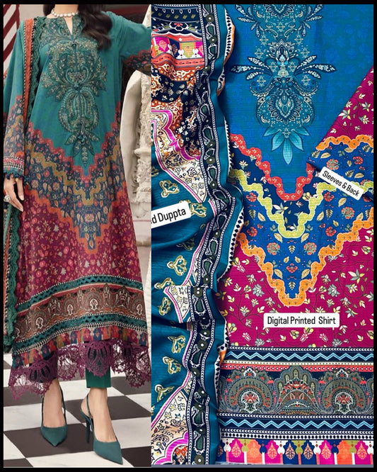 Premium Digital Karandi 3PC Suit | Winter Collection 2025 – Waffaa Store