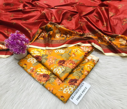 Linen Collection – 3PC Premium Suit | Maria B, Iznik, Baroque, Charizma | Waffaa Store